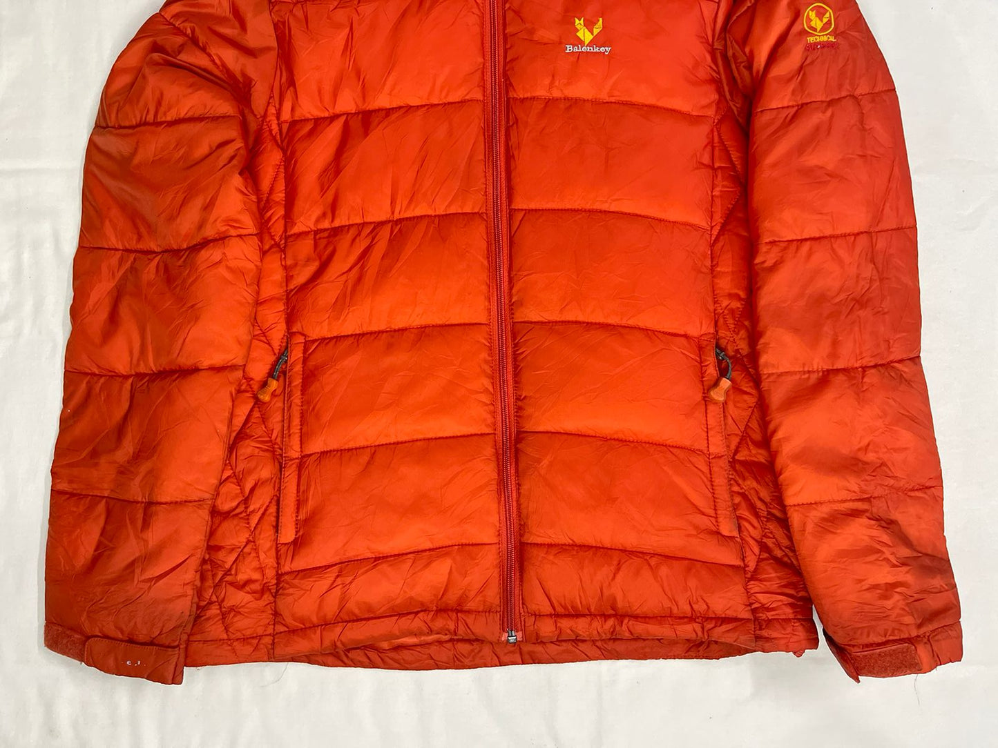 BALENKEY Hooded Puffer Jacket – Orange – Kids M (Unisex)