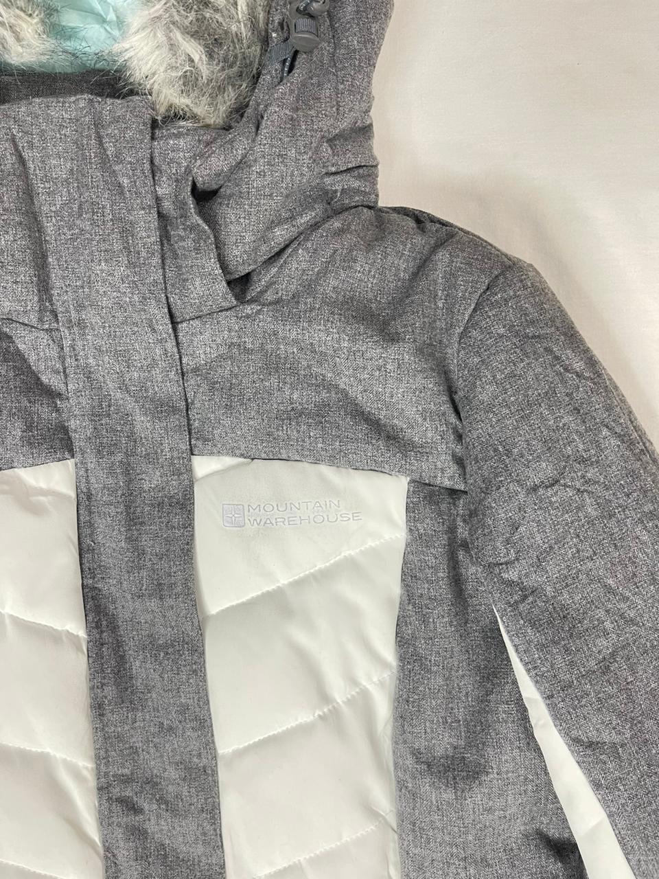 Mountain Warehouse Girls Adventure Jacket – White/Grey (Small)