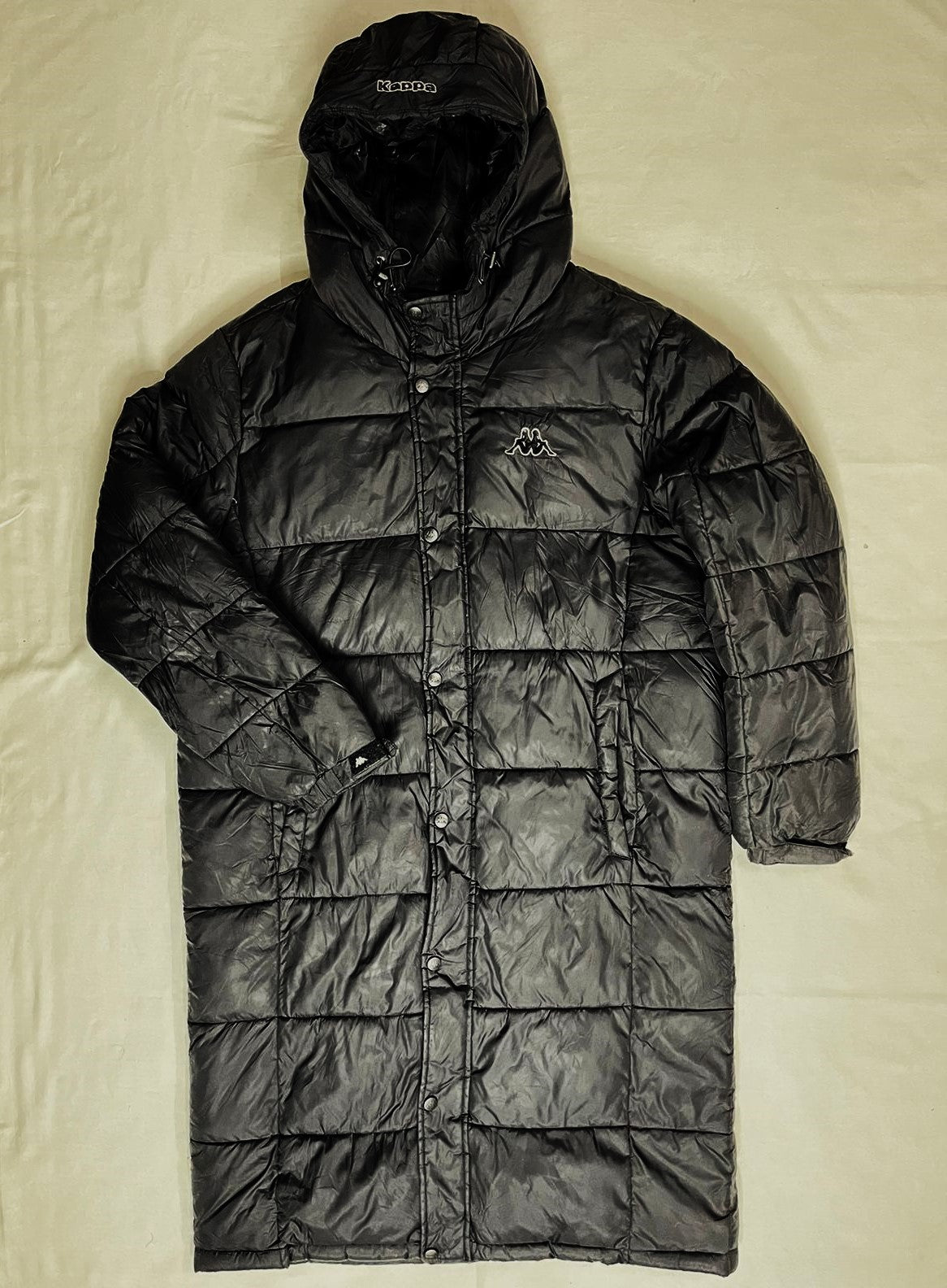 KAPPA Long Down Jacket – Black (Unisex L)