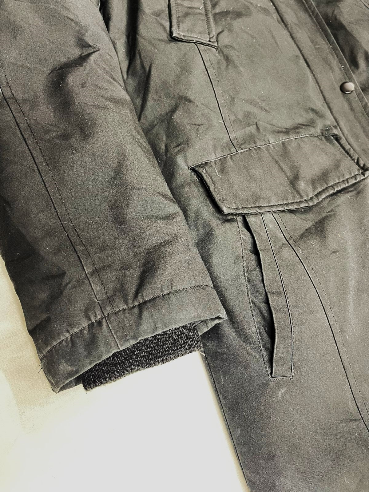 PIMKIE Hooded Fur Jacket – Dark Black (Unisex M)