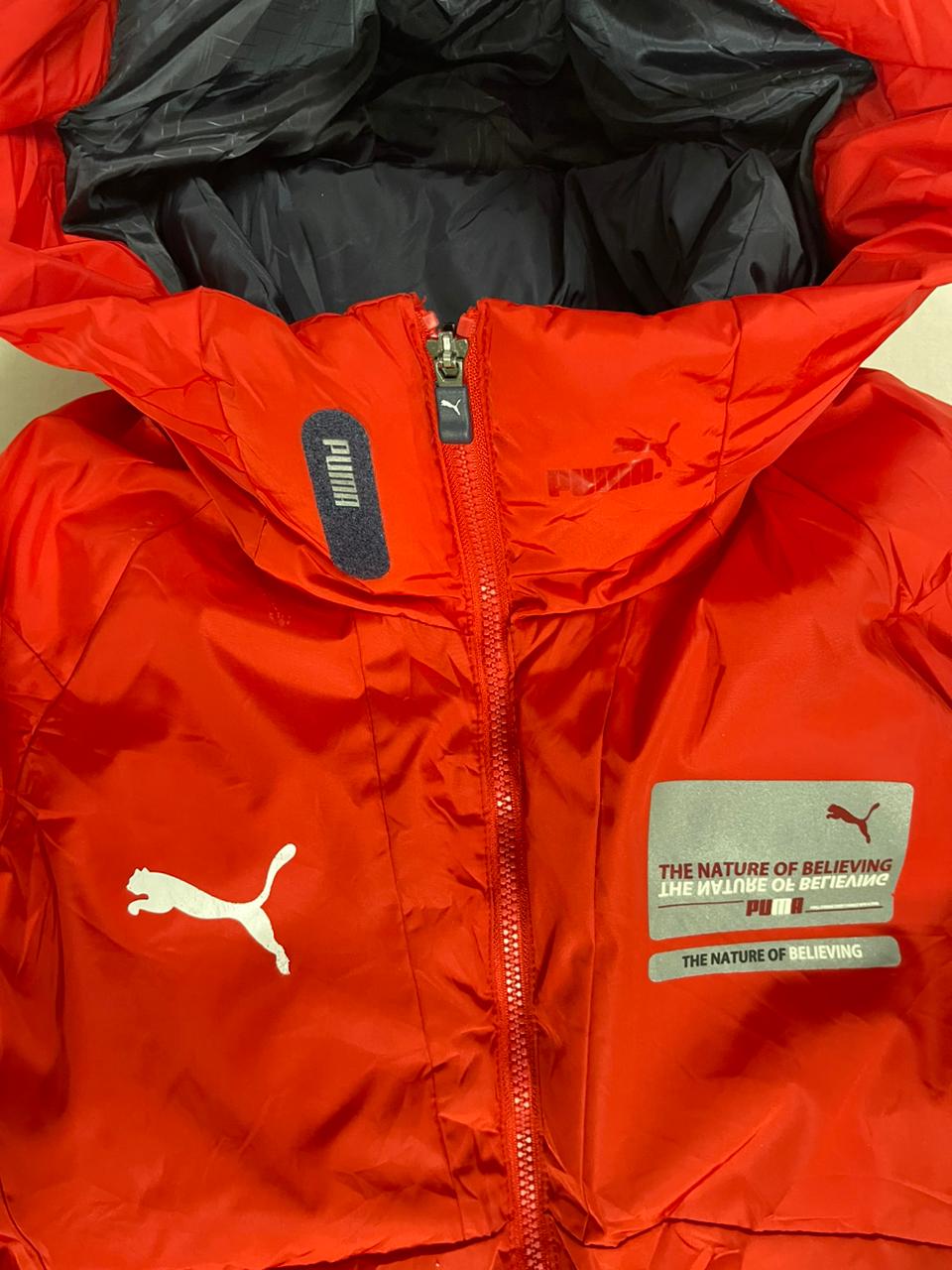 PUMA Red Premium Bomber Jacket – Small (Unisex)