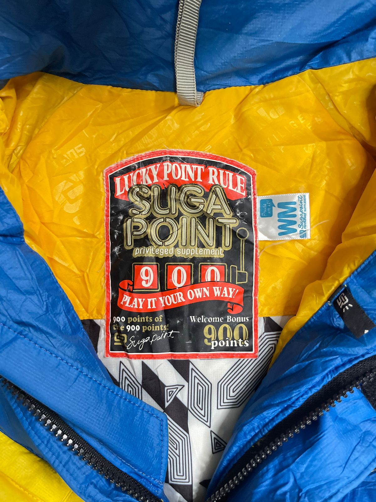 SUGA POINT Down Jacket – Blue/Yellow – Men’s M