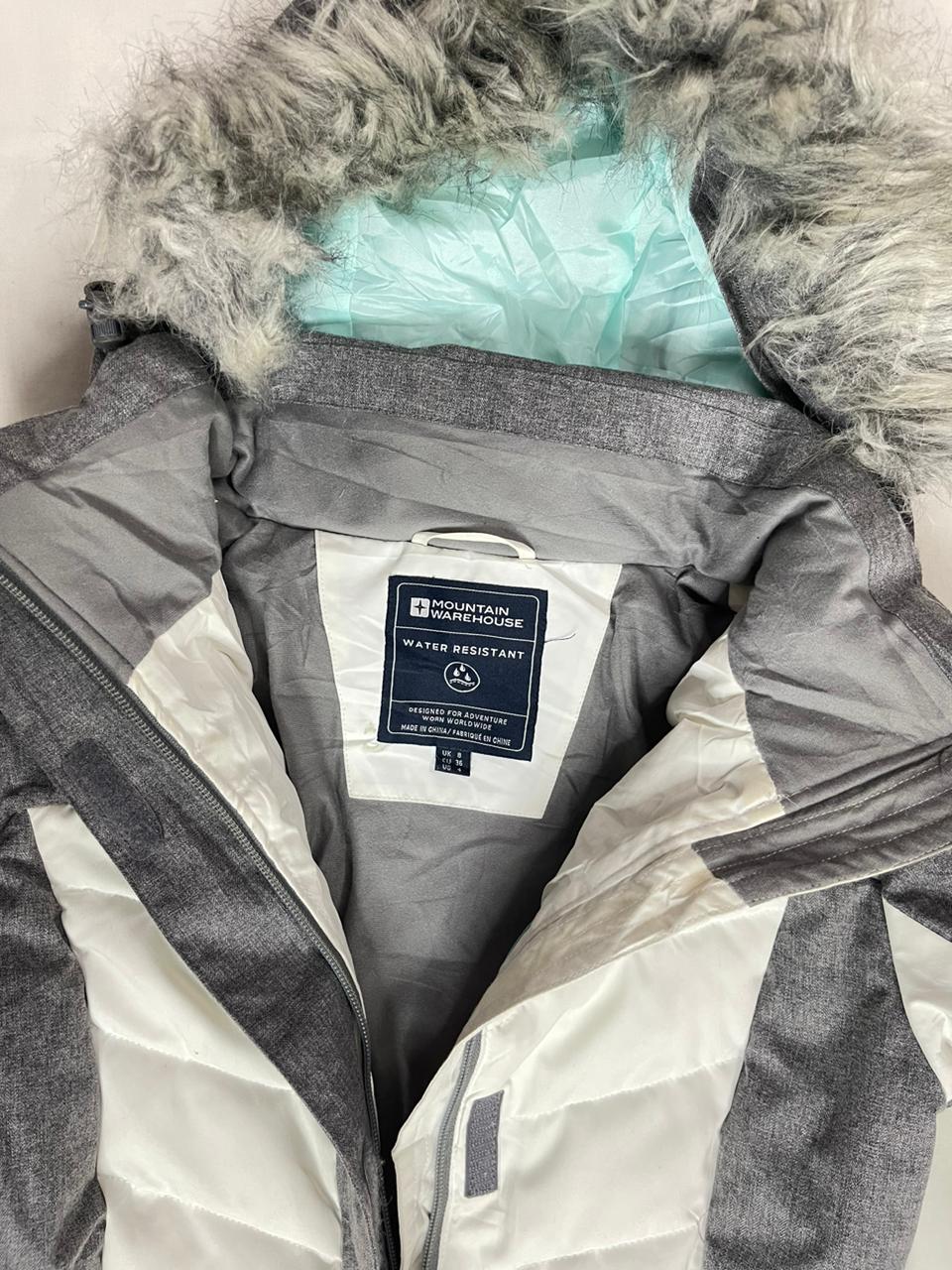Mountain Warehouse Girls Adventure Jacket – White/Grey (Small)
