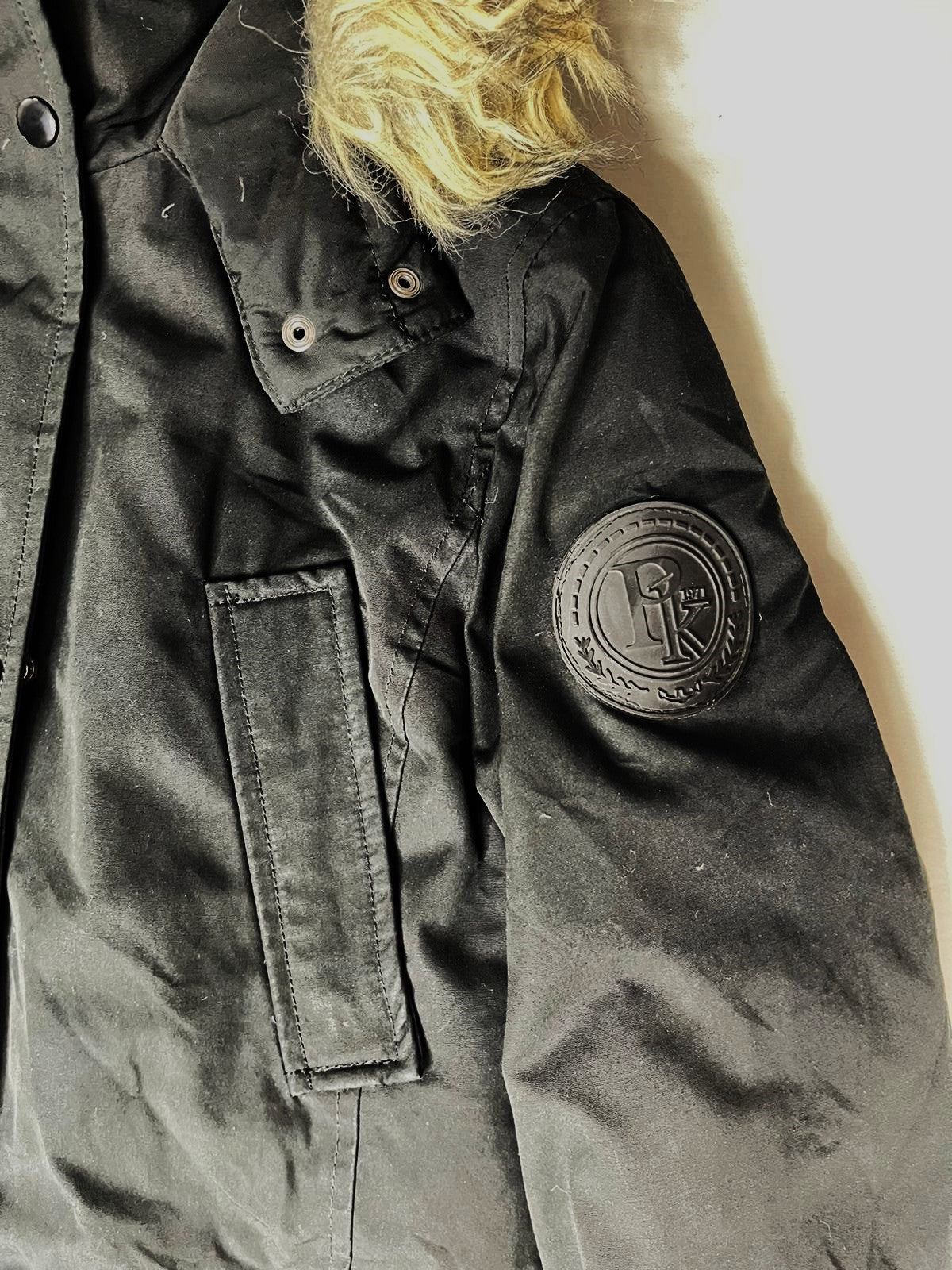 PIMKIE Hooded Fur Jacket – Dark Black (Unisex M)