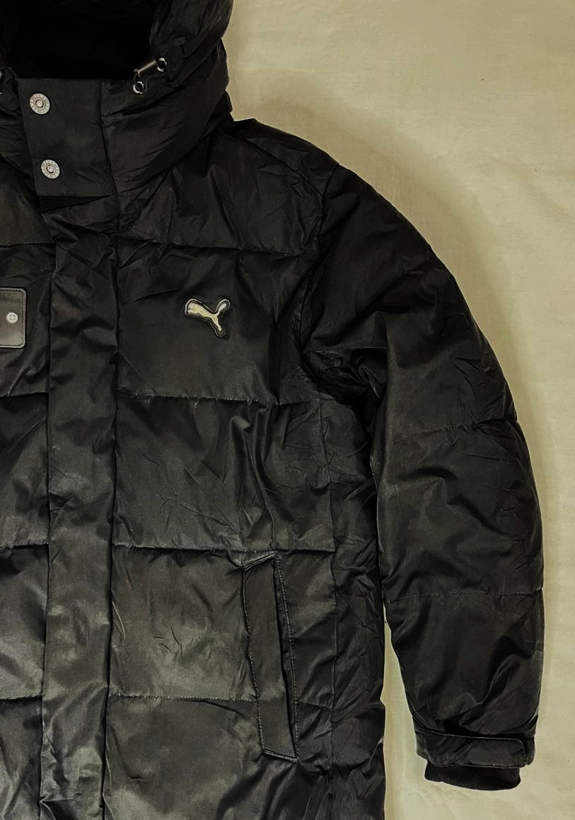 PUMA Long Puffer Jacket – Black (Unisex Medium)