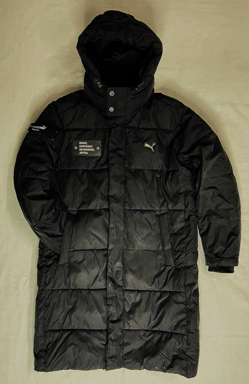 PUMA Long Puffer Jacket – Black (Unisex Medium)
