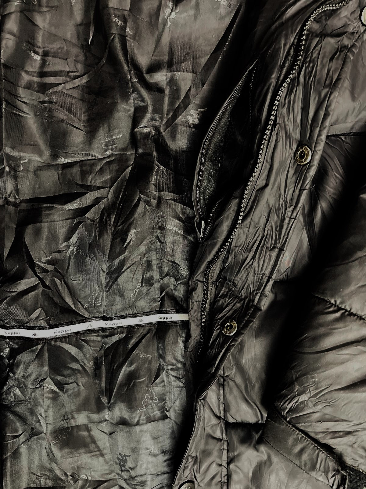 KAPPA Long Down Jacket – Black (Unisex L)