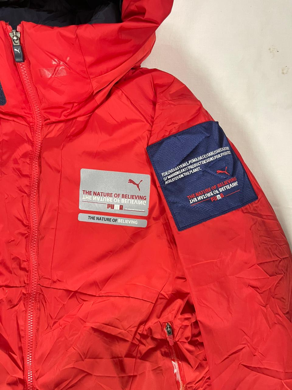 PUMA Red Premium Bomber Jacket – Small (Unisex)