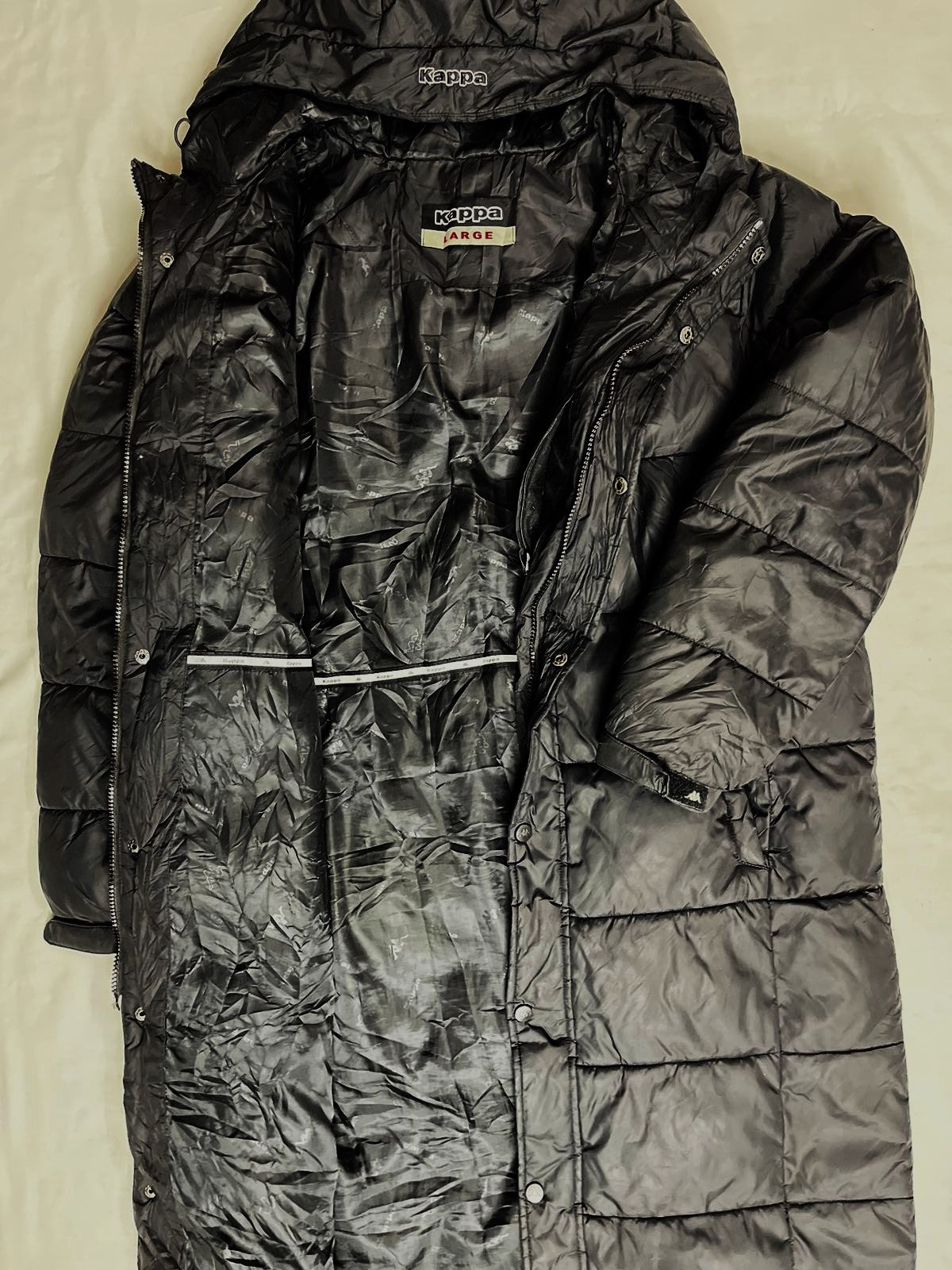 KAPPA Long Down Jacket – Black (Unisex L)