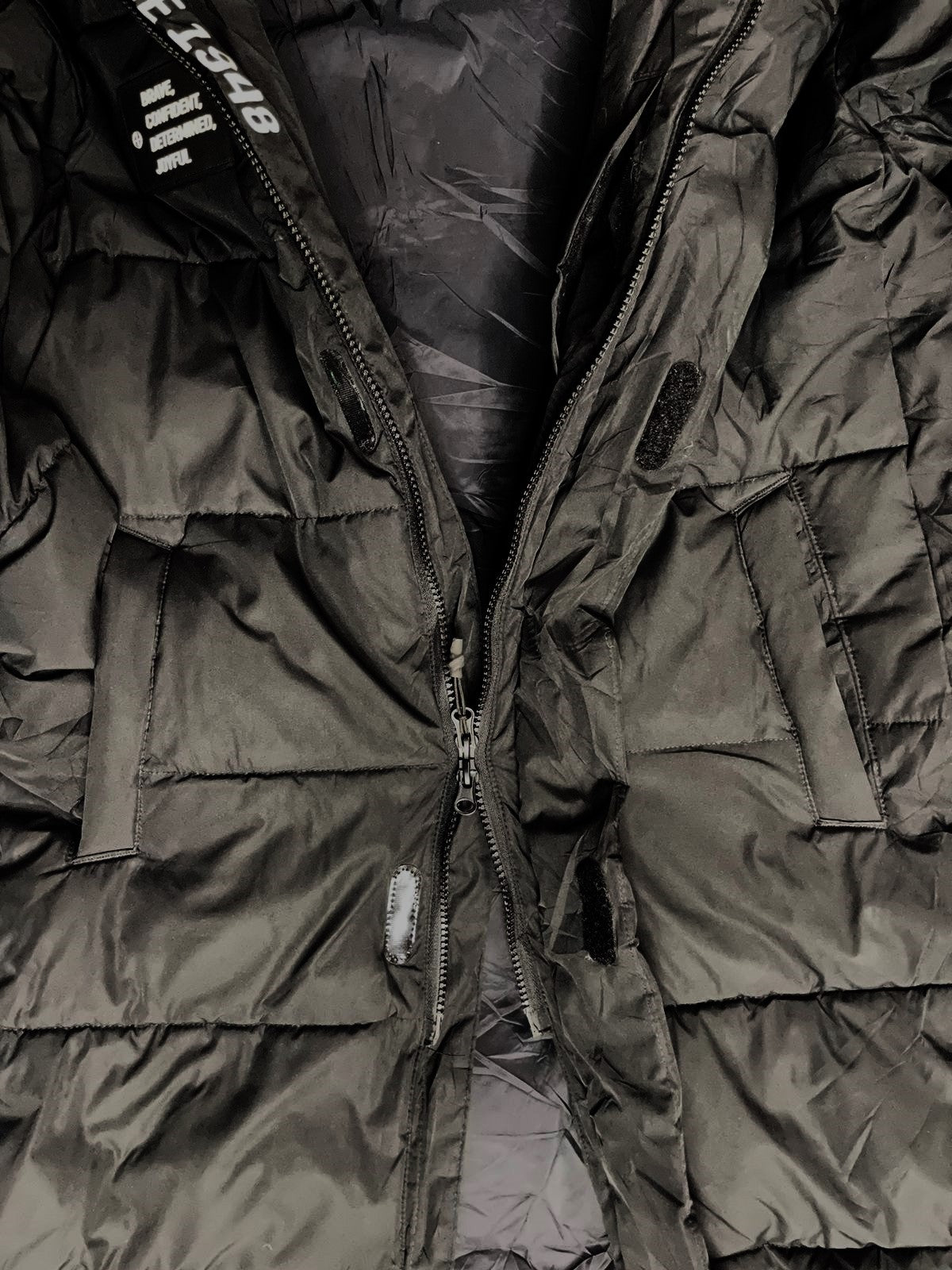 PUMA Long Puffer Jacket – Black (Unisex Medium)