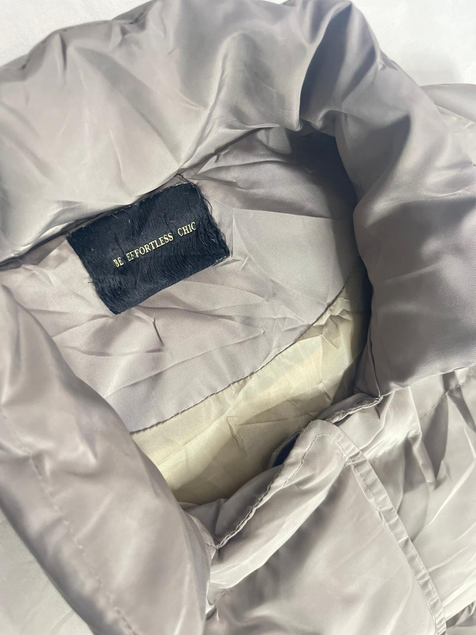 BE EFFORTLESS CHIC Sleeveless Down Jacket – Dull Silver (Women’s M)