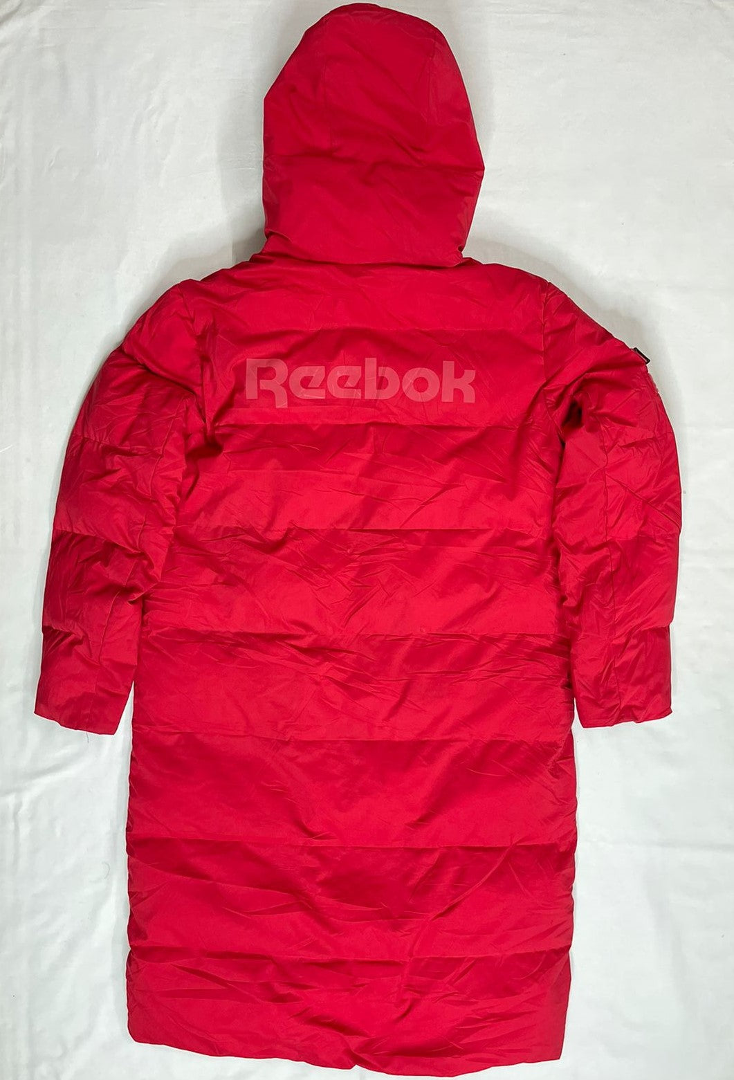 REEBOK Long Down Jacket – Red (Unisex M)