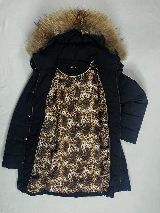 GGPX Ladies Premium Long Down Jacket – Black (Small)