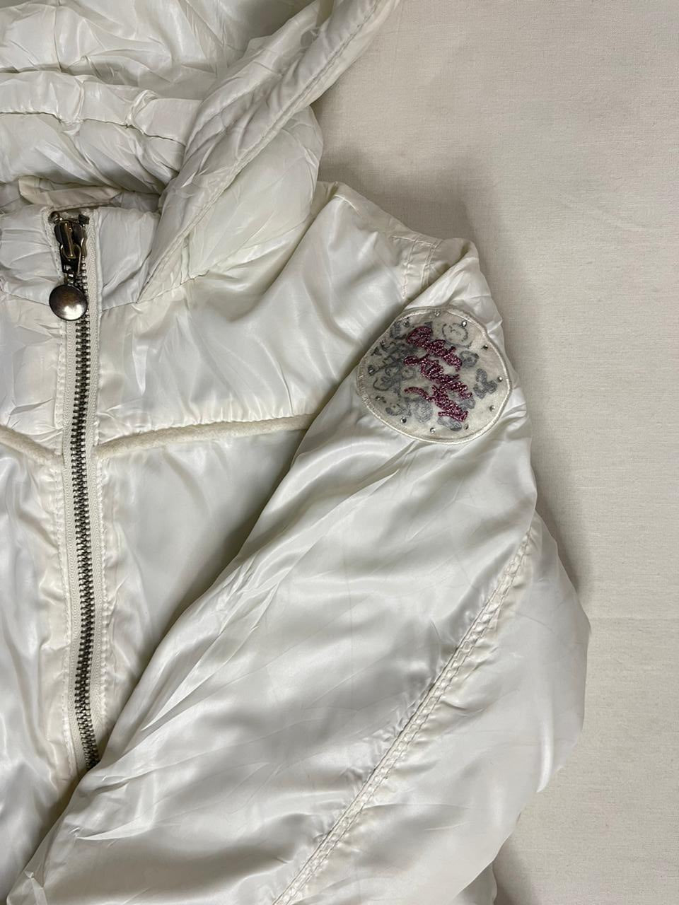 Calvin Klein Jeans Girls Hooded Jacket – White (4–5 Years)