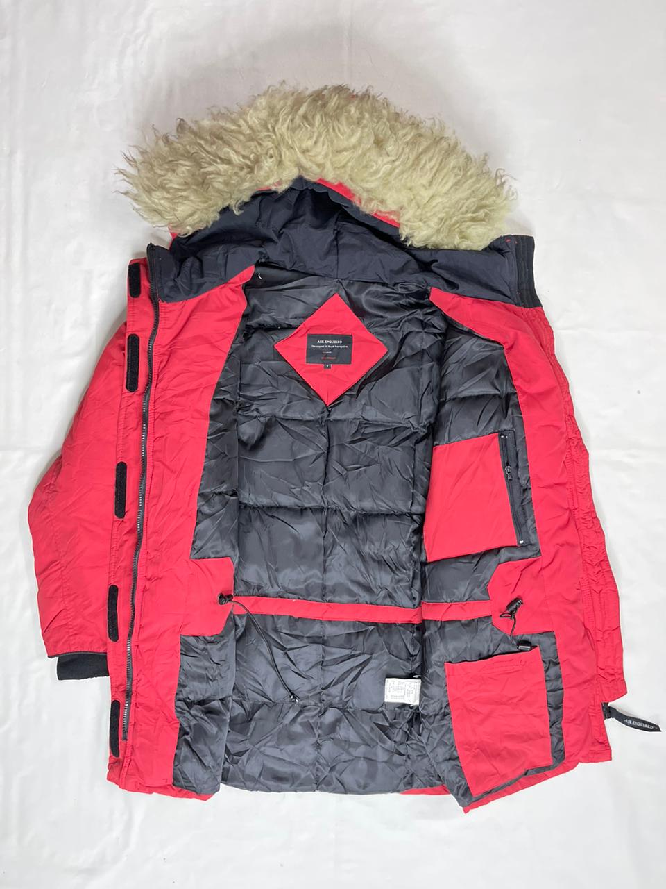ASK ENQUIRED Hooded Puffer Jacket – Red (Men’s M)