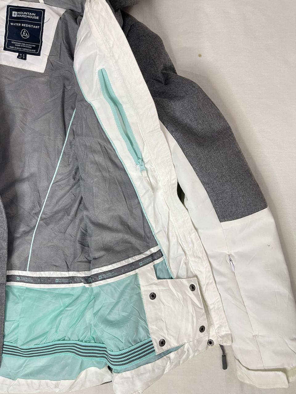 Mountain Warehouse Girls Adventure Jacket – White/Grey (Small)