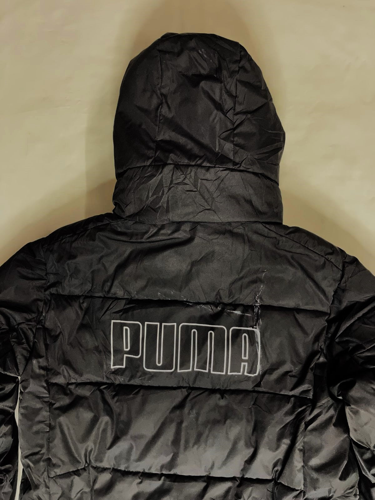 PUMA Long Puffer Jacket – Black (Unisex Medium)