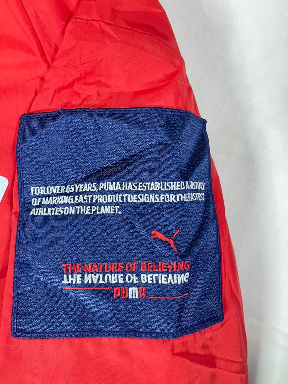 PUMA Red Premium Bomber Jacket – Small (Unisex)