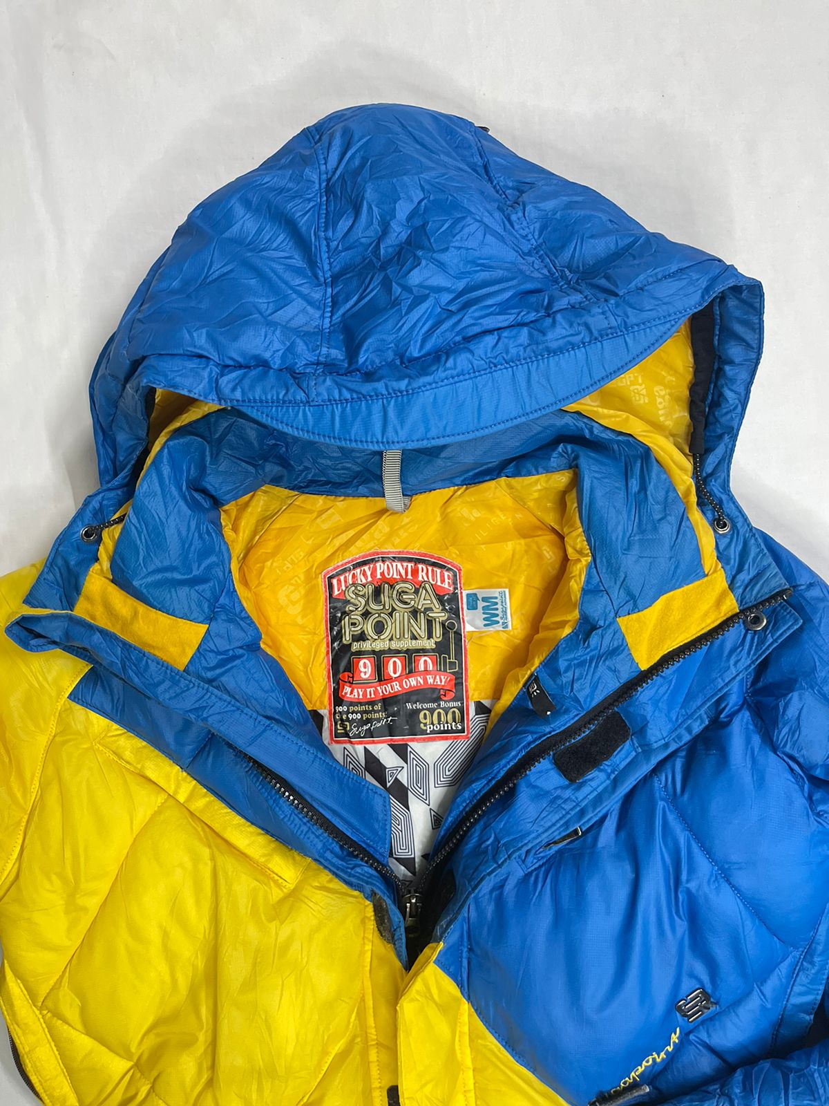 SUGA POINT Down Jacket – Blue/Yellow – Men’s M