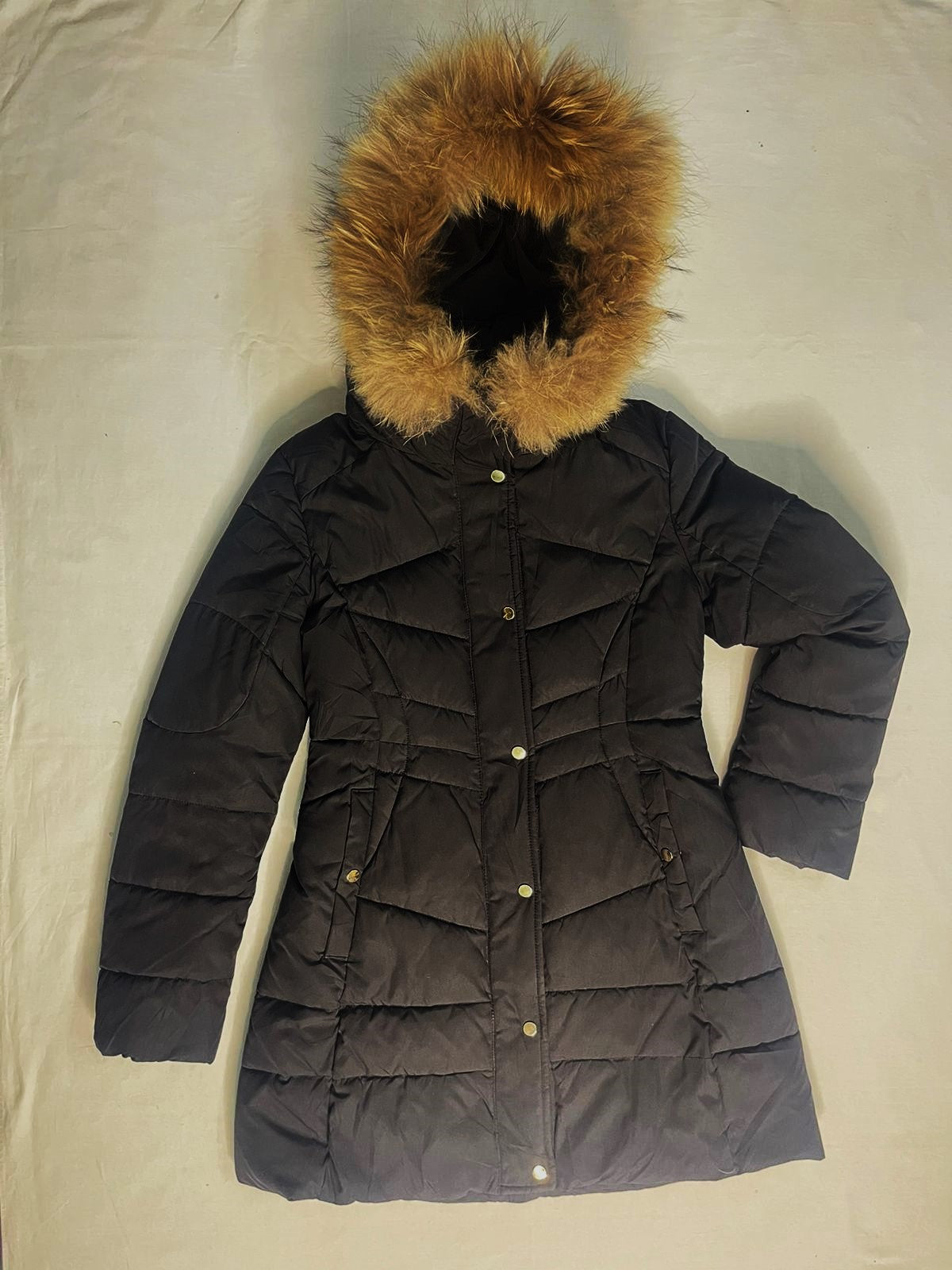 GGPX Ladies Premium Long Down Jacket – Black (Small)