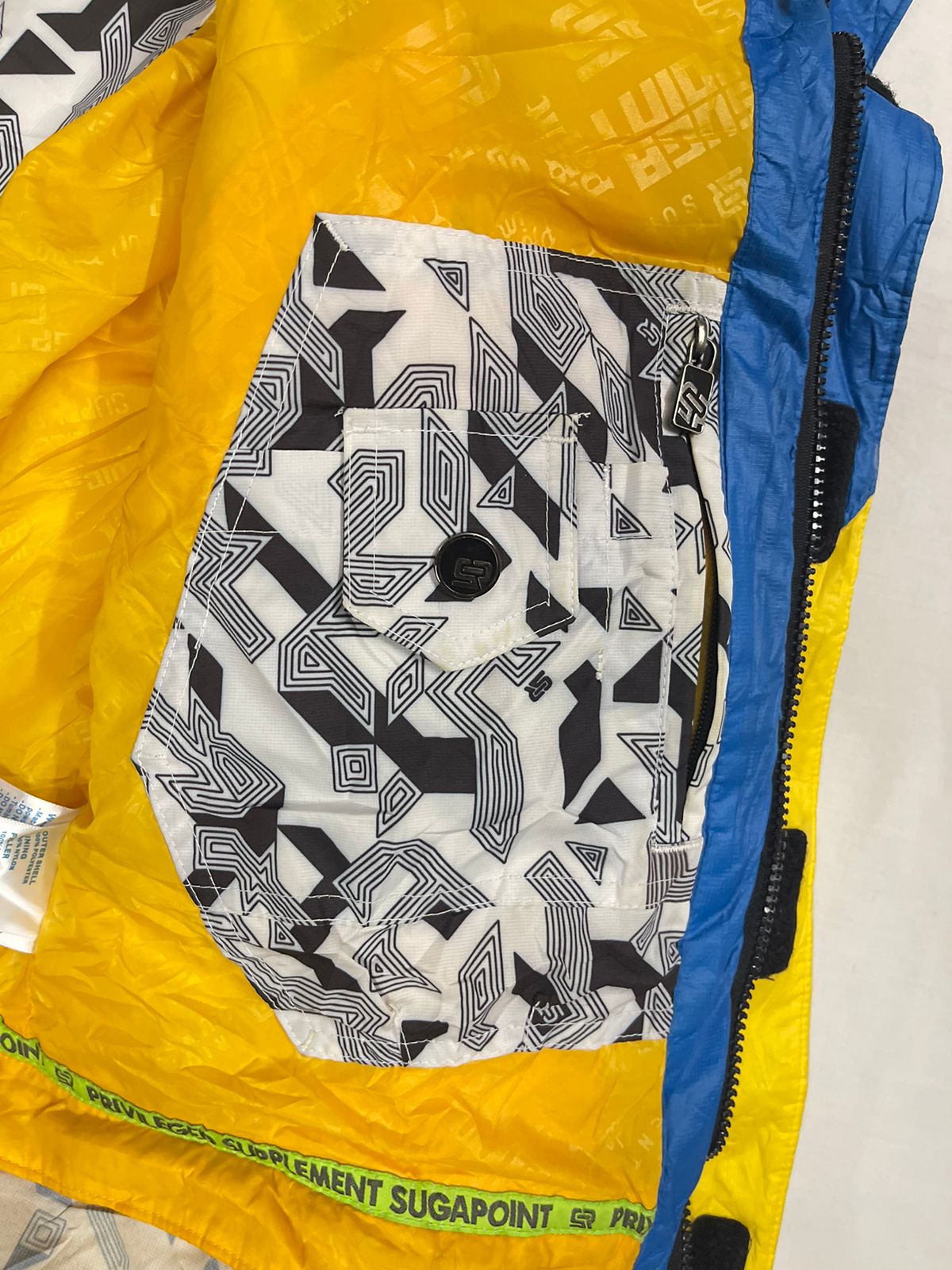 SUGA POINT Down Jacket – Blue/Yellow – Men’s M