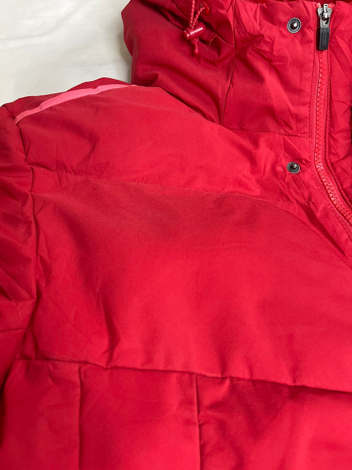 REEBOK Long Down Jacket – Red (Unisex M)