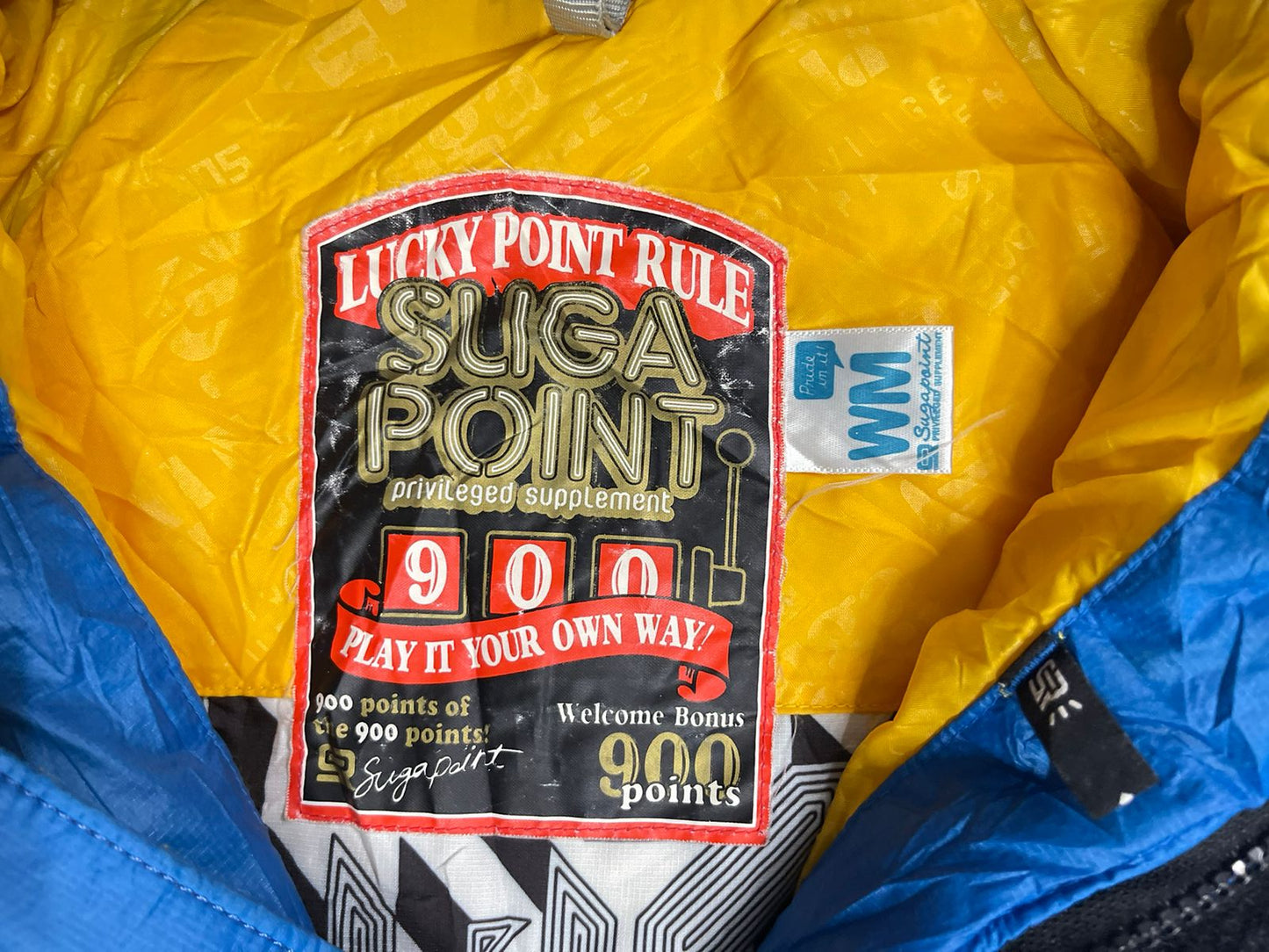 SUGA POINT Down Jacket – Blue/Yellow – Men’s M