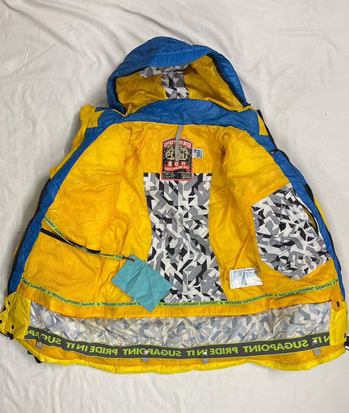 SUGA POINT Down Jacket – Blue/Yellow – Men’s M
