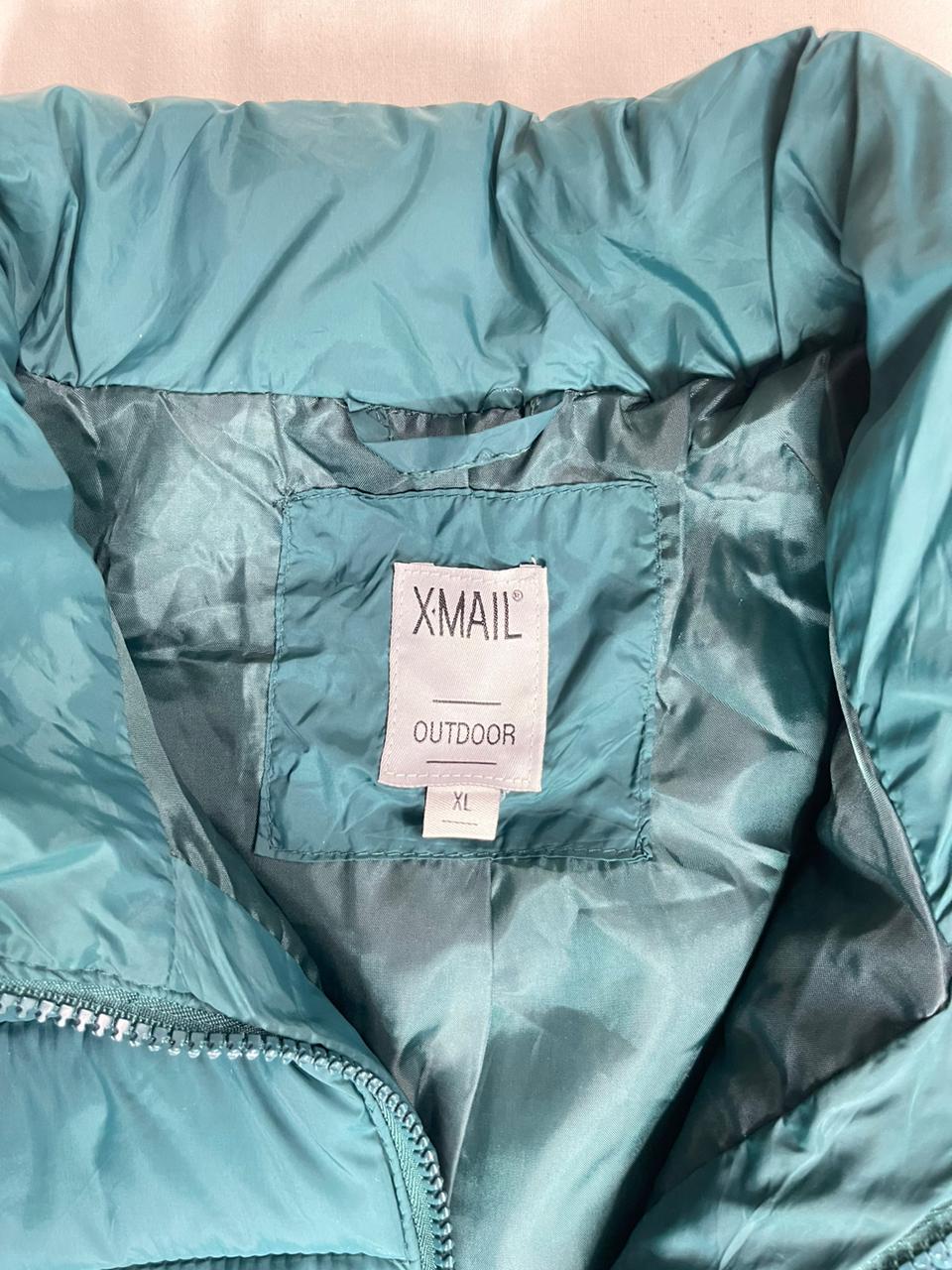 X-MAIL Sea Green Puffer Jacket – Unisex – USA XL
