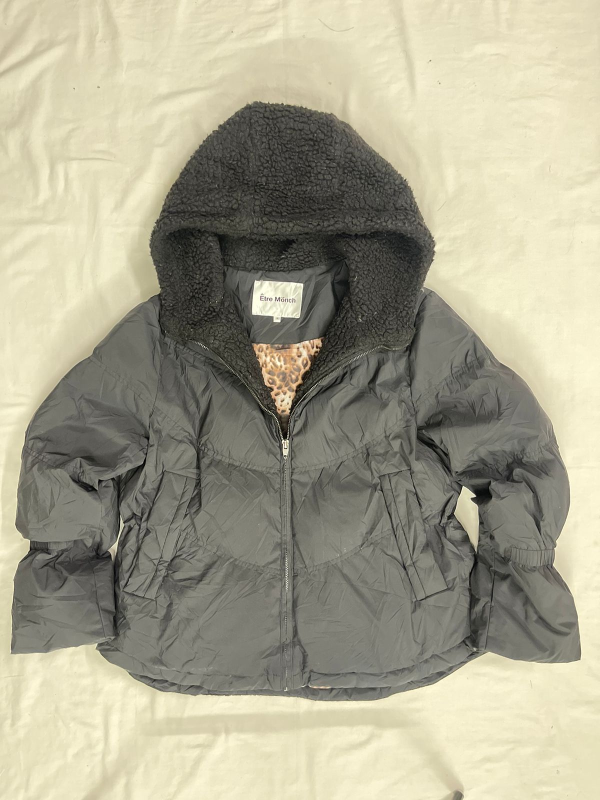 ETRE MONCH Teddy–Puffer Jacket – Women’s M – Black