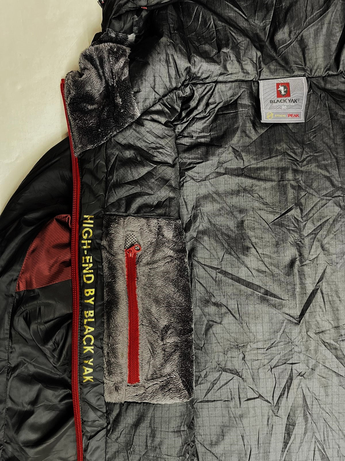 BLACK YAK Hooded Bomber Jacket – Black × Dark Champagne (Unisex M)