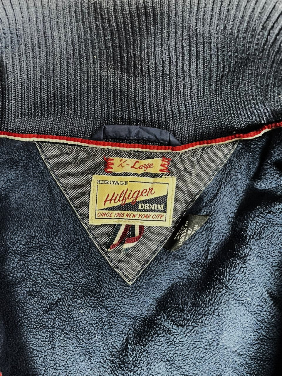 Tommy Hilfiger Navy Blue Bomber Jacket – Men’s XL