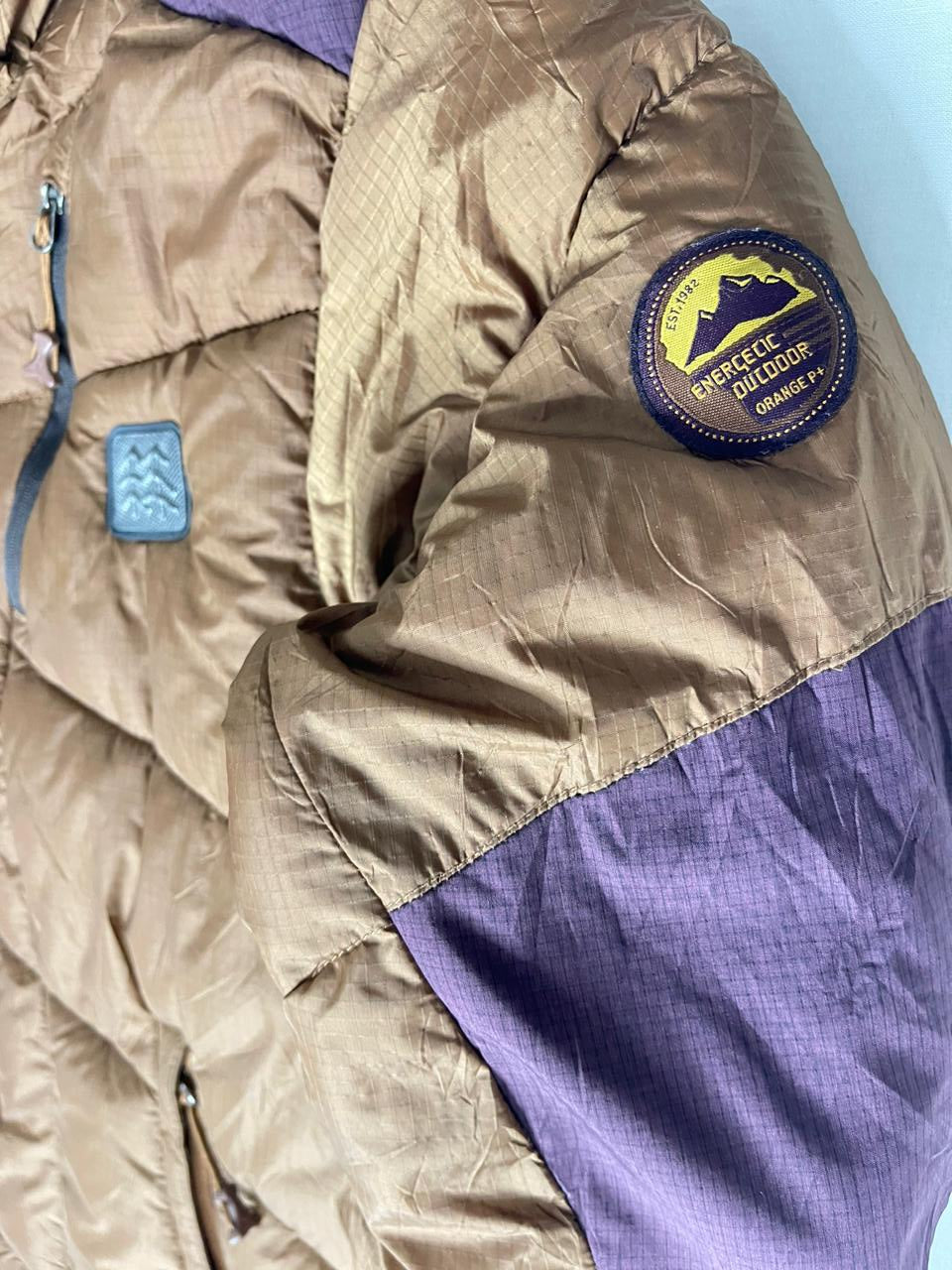 PARROT Mountaineers Expert Down Jacket – Brown × Purple (Unisex M)