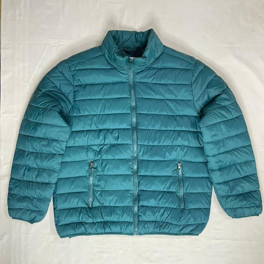 X-MAIL Sea Green Puffer Jacket – Unisex – USA XL