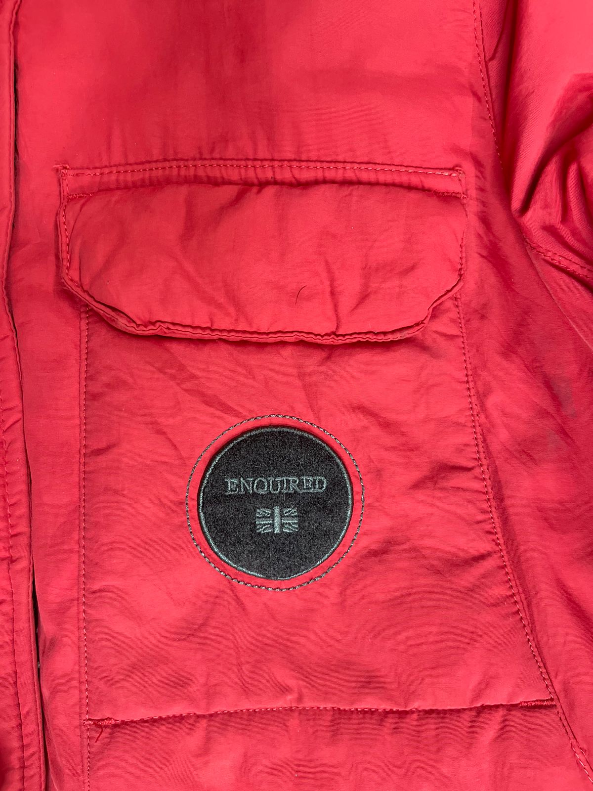 ASK ENQUIRED Hooded Puffer Jacket – Red (Men’s M)