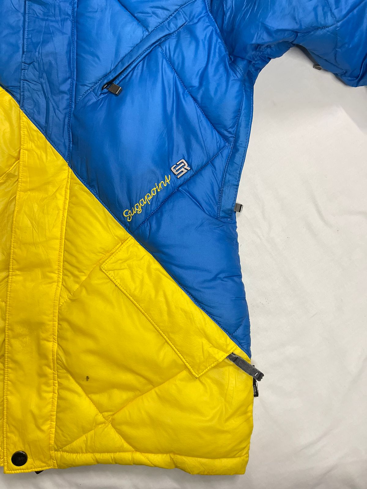 SUGA POINT Down Jacket – Blue/Yellow – Men’s M