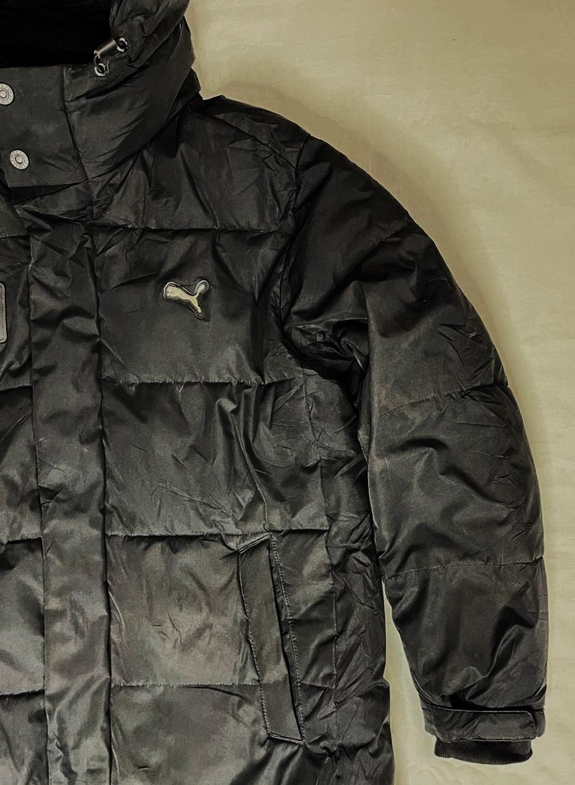 PUMA Long Puffer Jacket – Black (Unisex Medium)