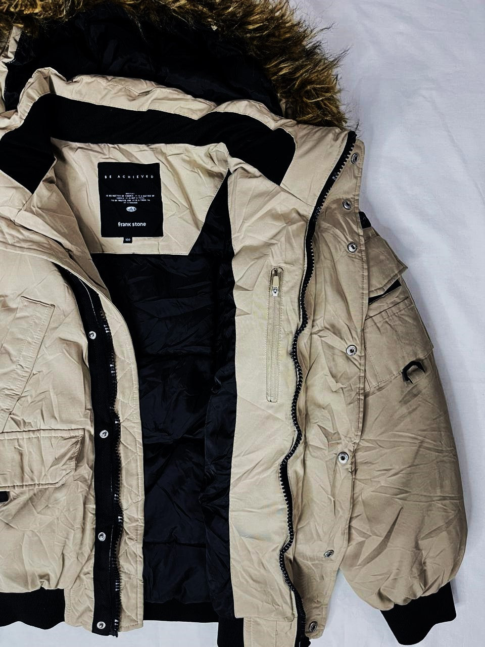 FRANK STONE Unisex Premium Jacket – Greyish Blonde (Medium)