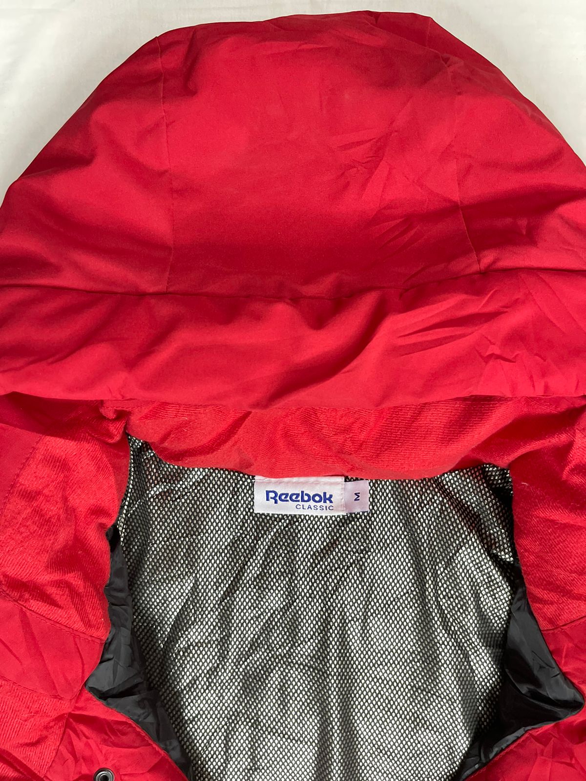 REEBOK Long Down Jacket – Red (Unisex M)