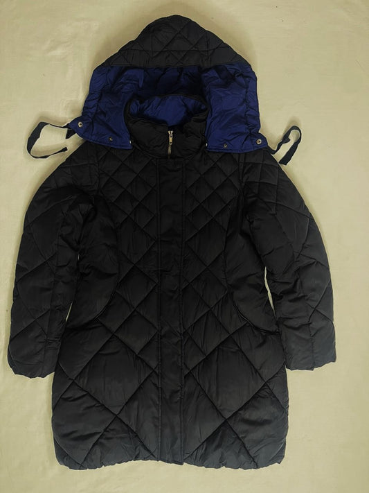 THE EAST SHOP Long Puffer Jacket – Black (Girls M)