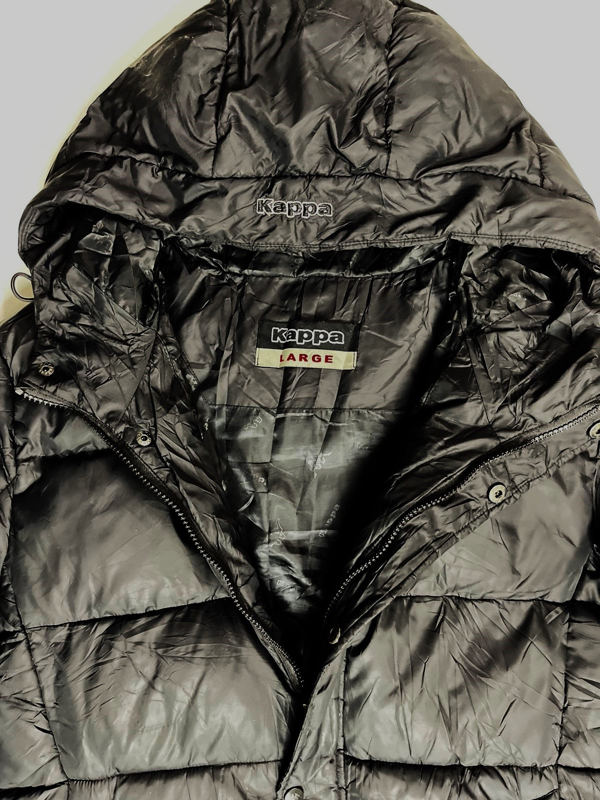 KAPPA Long Down Jacket – Black (Unisex L)