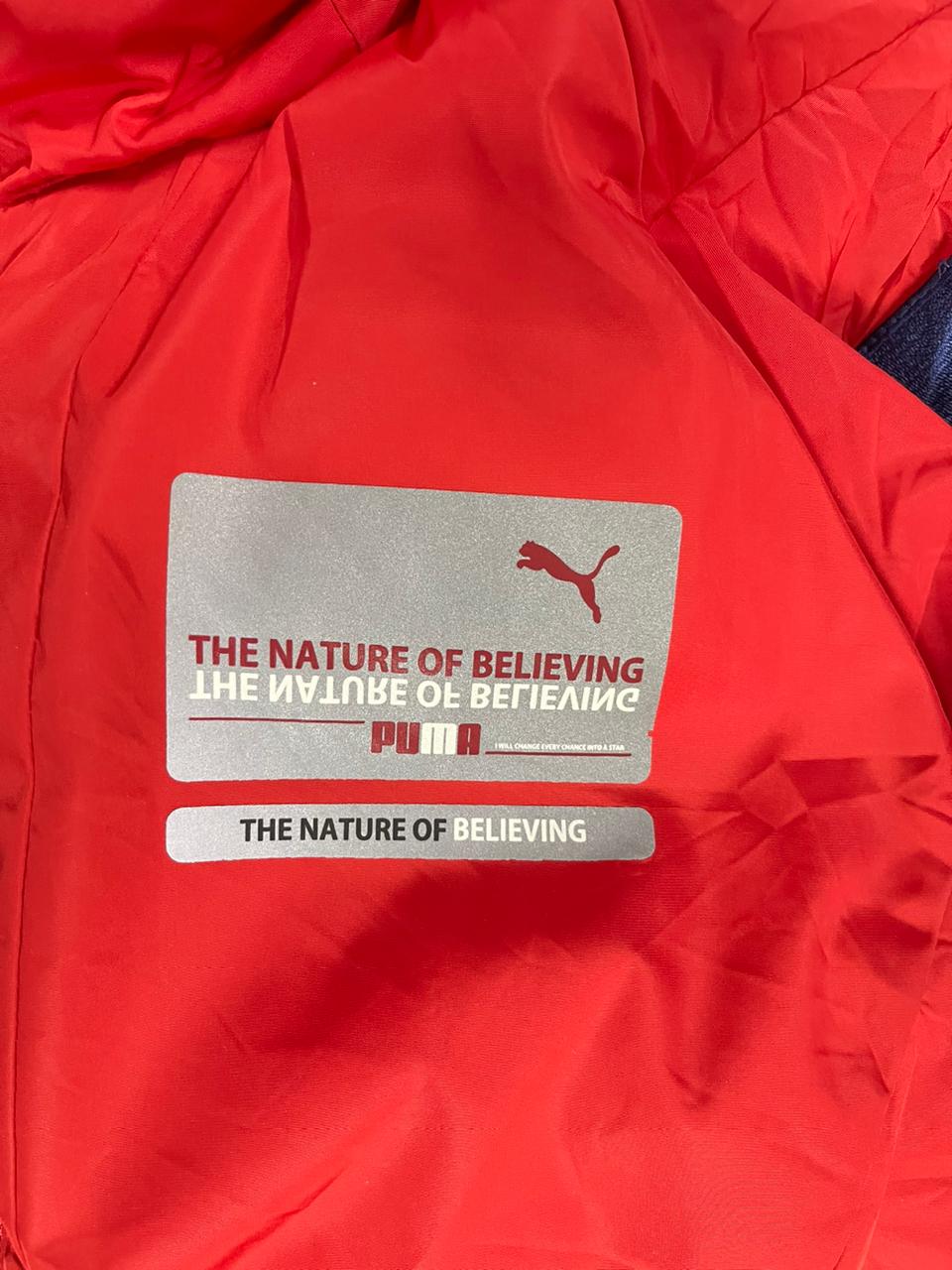 PUMA Red Premium Bomber Jacket – Small (Unisex)