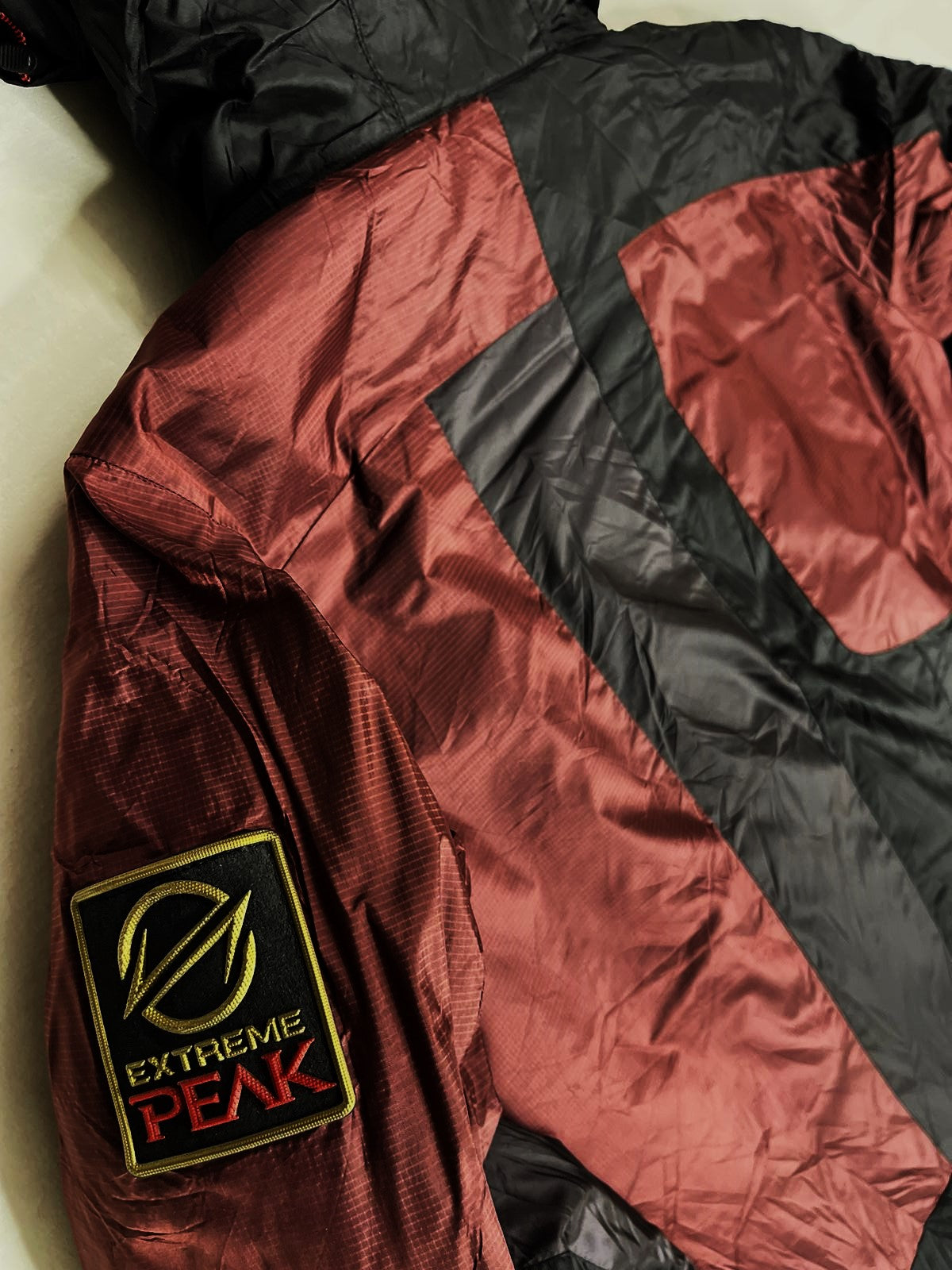 BLACK YAK Hooded Bomber Jacket – Black × Dark Champagne (Unisex M)