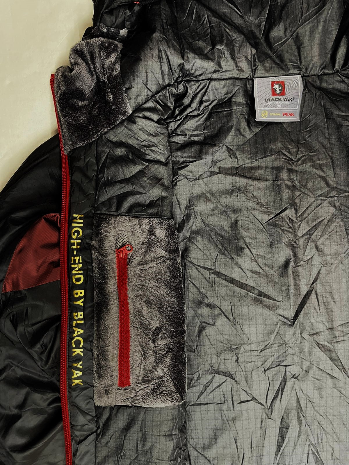 BLACK YAK Hooded Bomber Jacket – Black × Dark Champagne (Unisex M)