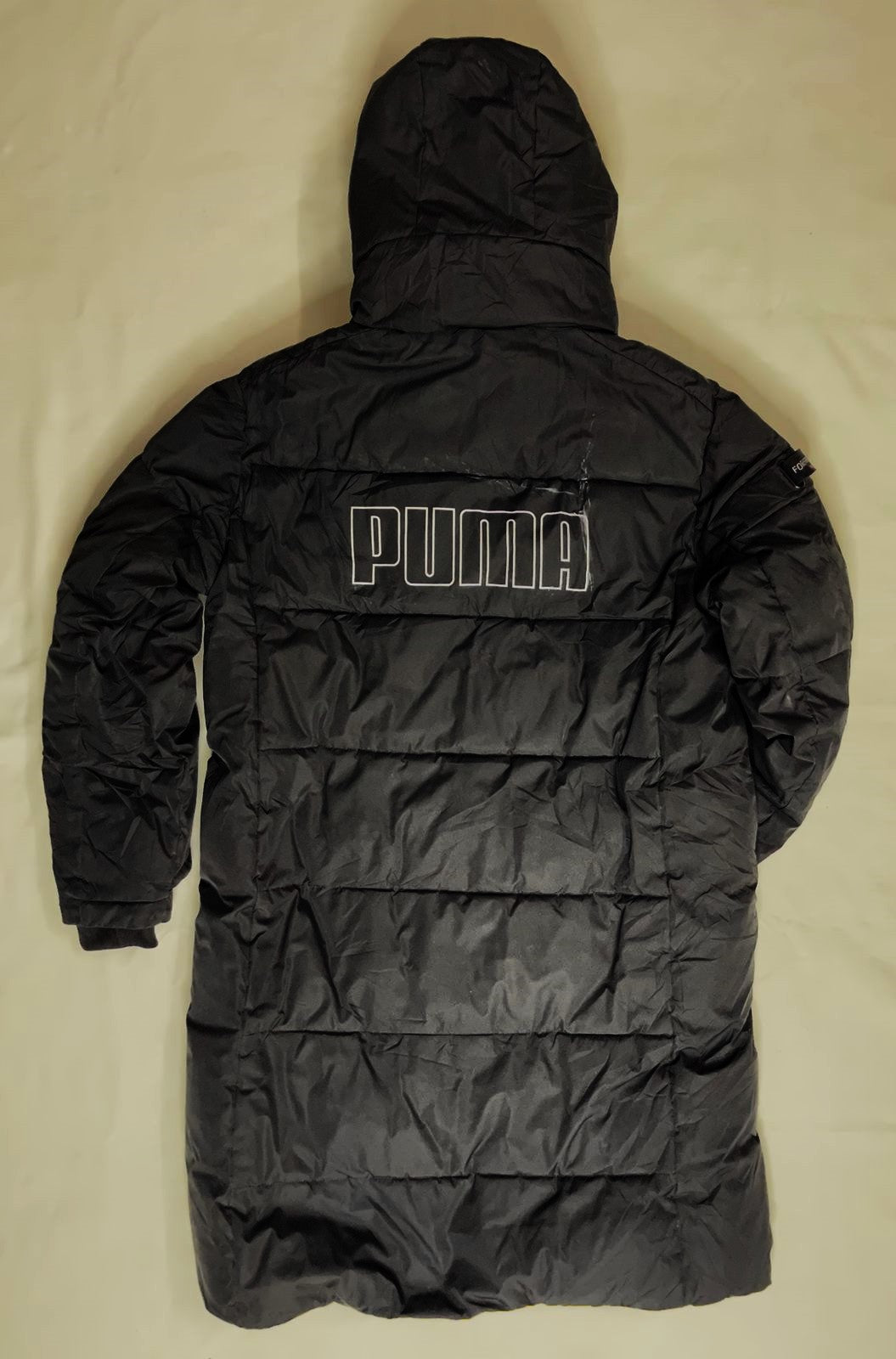PUMA Long Puffer Jacket – Black (Unisex Medium)