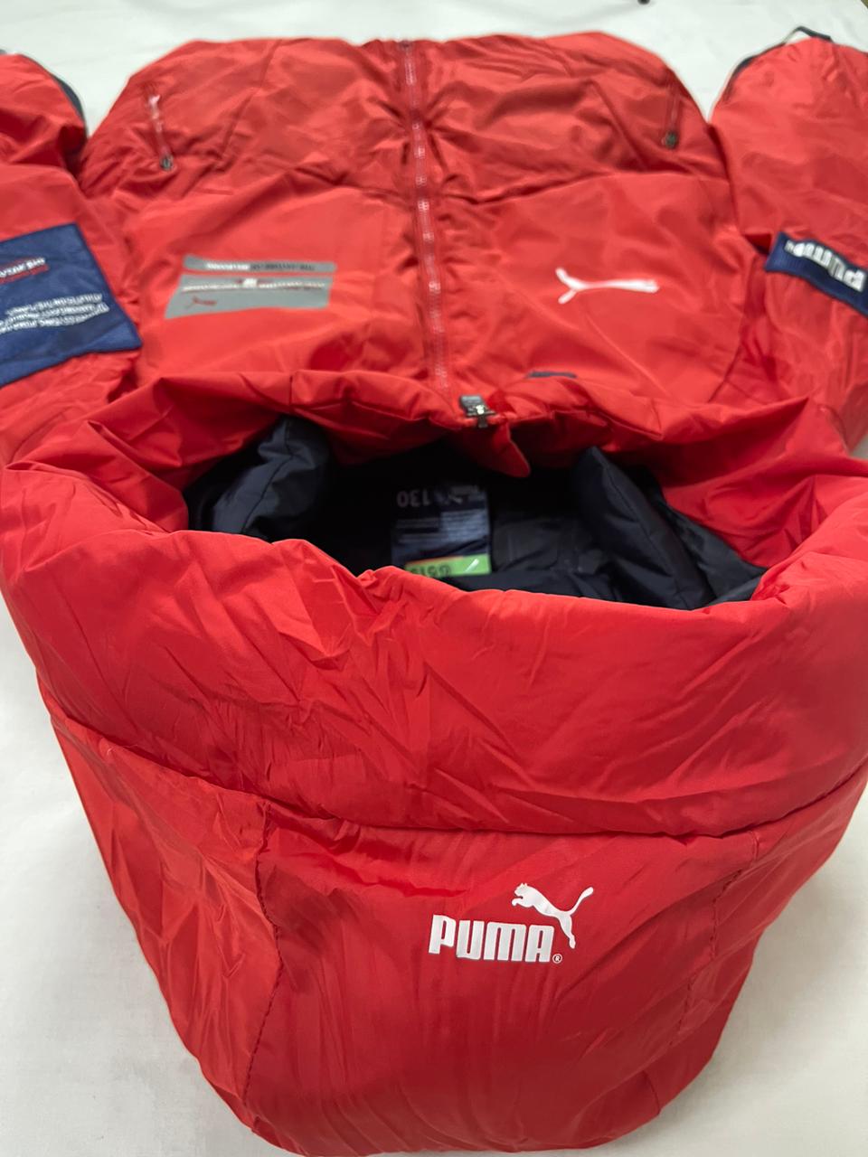 PUMA Red Premium Bomber Jacket – Small (Unisex)