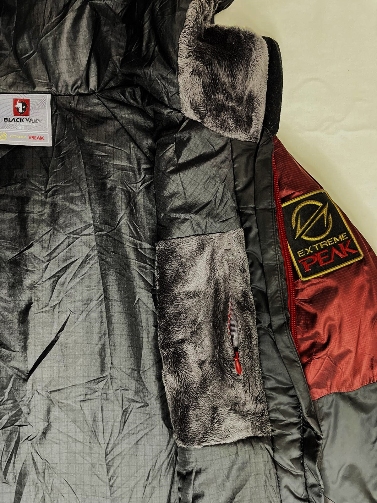 BLACK YAK Hooded Bomber Jacket – Black × Dark Champagne (Unisex M)