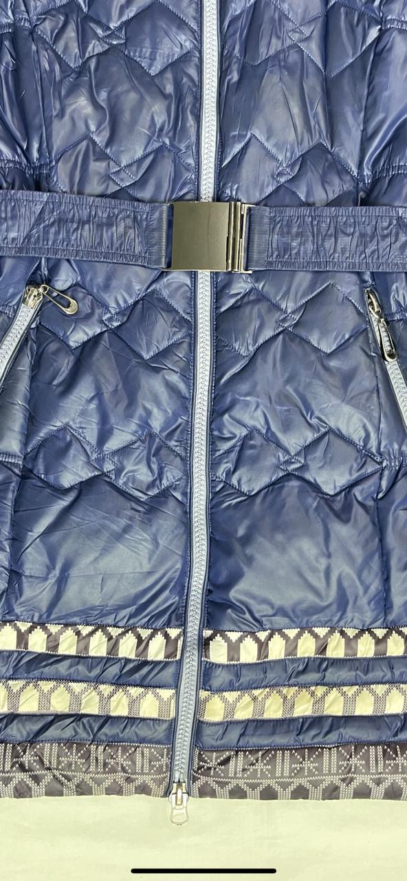 SKINNWILLE Fancy Long Jacket – Blue Multi-Print (Small)