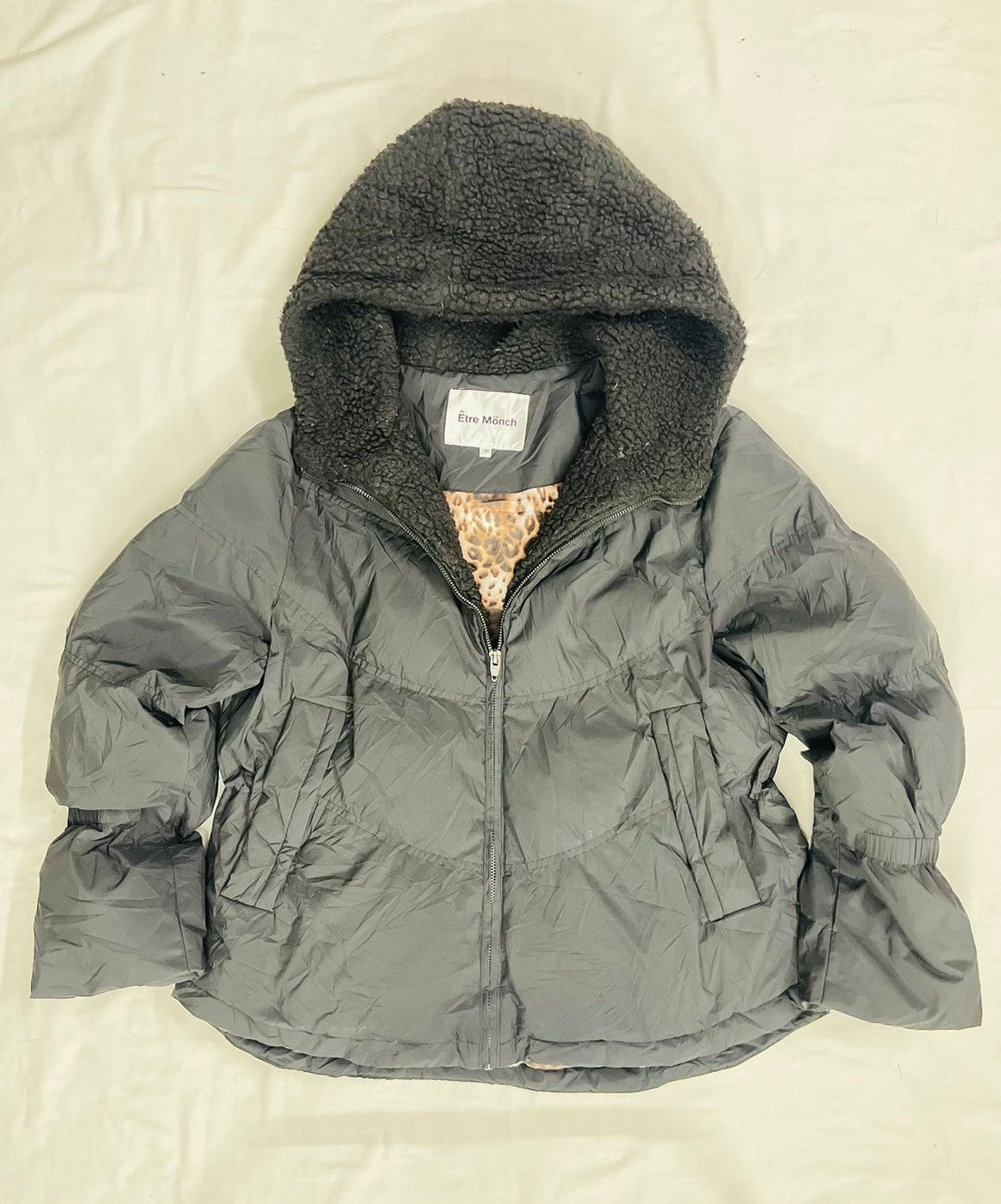 ETRE MONCH Teddy–Puffer Jacket – Women’s M – Black