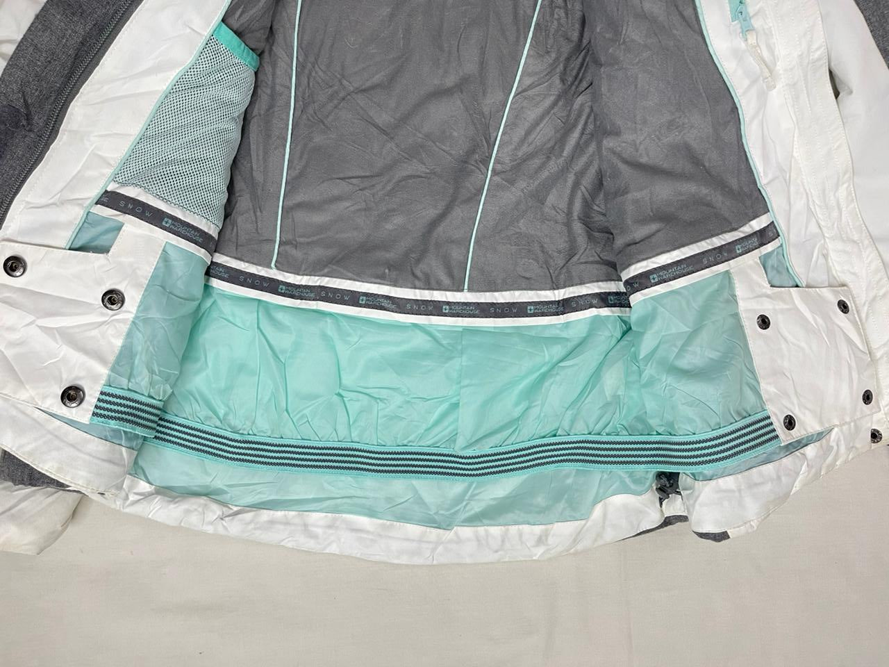 Mountain Warehouse Girls Adventure Jacket – White/Grey (Small)